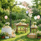 Metal Garden Arch Trellis 6.9 Ft for Climbing Plants Outdoor - Image 5