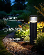 LITFIT 12Pack Low Voltage Bollard Landscape Lights, 12V Aluminum Path Light - Image 2