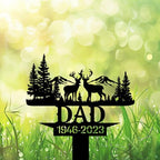 Personalized Hunter Grave Marker Deer Hunting Dad Memorial Garden Stake 8-24 inch Hunter Dad Loss Gift, Hunter Memorial Gift Loss of Loved One (Deer Hunting Dad) - Image 4