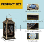 Solar Lantern Cinematic Eagle Gliding Vintage Wooden American Flag Outdoor Waterproof Garden Hanging Lantern Solar Powered Lighting Outside Table Lamp for Patio Deck Camping 1 Pack - Image 6