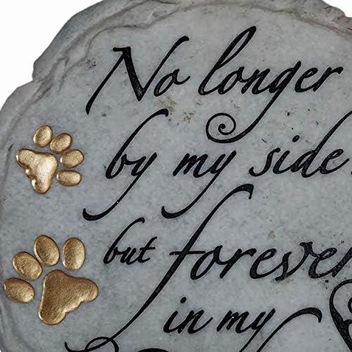 Spoontiques - Garden Décor - No Longer by My Side Stepping Stone - Decorative Stone for Garden, 9.63" Diameter (Pack of 10) - Image 4