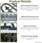 LaLaGreen Decorative Garden Edging Border (24in, 20 Pack) Black Fence Panel - Image 3