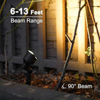 GOODSMAN Landscape Lighting 2PK Low Voltage Landscape Lights Led Low Voltage Landscape Spotlights 4.5W 205 Lumen Floodlights with Cable Connectors Metal Stakes 9127-96603-02A Black - Image 5