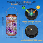 2Pack Solar Outdoor Lanterns Waterproof Multicolor Dragonfly Garden Gifts for Mom Women Backyard Lights Lanterns for Indoor,Outdoor, Outside,Mothers Day Gifts for Grandma Wife - Image 3