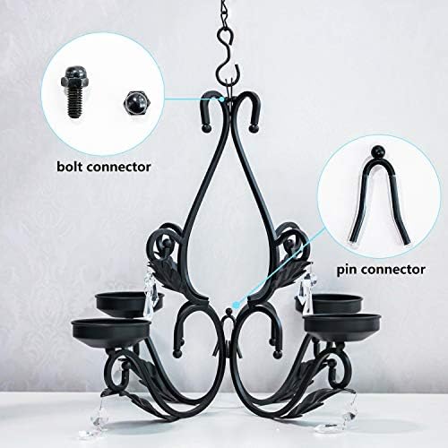 3 in 1 Ambient Lighting Chandelier Chain Hang Metal Wall Sconce - Image 6