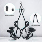 3 in 1 Ambient Lighting Chandelier Chain Hang Metal Wall Sconce - Image 6