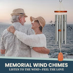Woodstock Wind Chimes Original Amazing Grace Chime, Memorial Chimes for Outside, Outdoor Decor for Patio, Porch, Garden, Sympathy Chime, Silver, 24" - Image 5