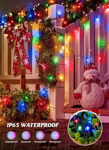Brightown 4 Pack Solar Christmas String Lights Outdoor, Total 288Ft 800 LED - Image 4