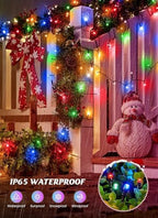Brightown 4 Pack Solar Christmas String Lights Outdoor, Total 288Ft 800 LED - Image 4