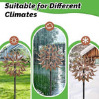 63.8" H×13.5" W Metal Garden Wind Spinners Pinwheels Outdoor - Image 4