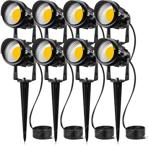 SUNVIE 12V Low Voltage LED Landscape Lights Outdoor with Spike Stand 8Pack by SUNVIE