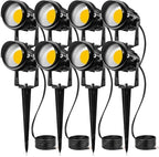 SUNVIE 12V Low Voltage LED Landscape Lights Outdoor with Spike Stand 8Pack by SUNVIE