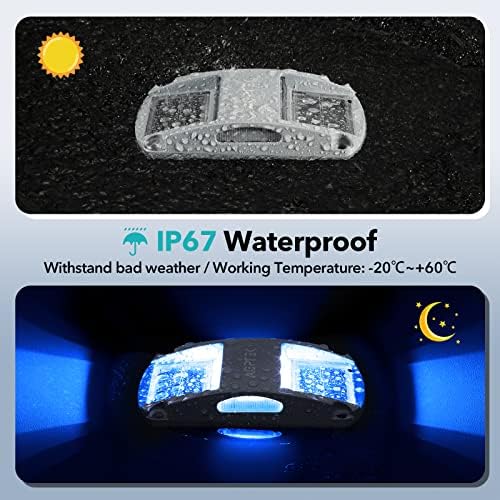 AGPTEK Solar Driveway Lights 12 Pack, Outdoor Deck Dock Marine Waterproof - Image 5