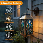Solar Lantern Hummingbirds Under Moon Tropical Forest Garden Hanging Lantern Waterproof Solar Powered Lighting Outdoor Table Lamp for Patio Yard Memorial Gifts Grave Decorations for Cemetery - Image 4