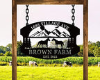Custom Farmhouse Metal Sign | Personalized Last Name & Established Date Farm Scene Wall Art | Metal Farm Wall Art & Garden Decor | Unique Farmer Gift, Housewarming, or Ranch Decoration - Image 2