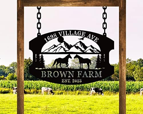 Custom Farmhouse Metal Sign | Personalized Last Name & Established Date Farm Scene Wall Art | Metal Farm Wall Art & Garden Decor | Unique Farmer Gift, Housewarming, or Ranch Decoration - Image 2
