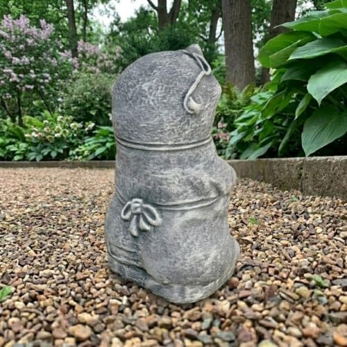 OLOMA Funny Mole Concrete Garden Statue Handmade Outdoor Animal Sculpture Vole Figurine Yard Lawn Flower Bed Patio Porch Rustic Decor Weather Resistant Ornament Whimsical Animals Lover Gift - Image 3