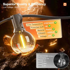 addlon 200FT Outdoor String Lights G40 LED Remote Dimmable Waterproof - Image 3
