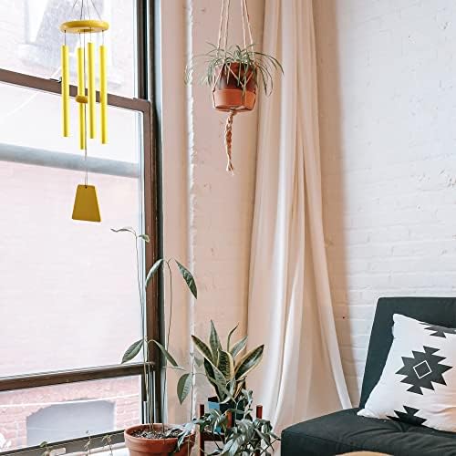 24" Aluminum 4 Tubes Tuned Metal Wind Chimes for Outside Unique Deep Tone Indoor Sympathy Memorial Wind Chimes for Living Room Balcony Window Decor(Blue) - Image 3