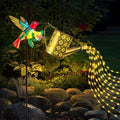 Solar Hummingbird Watering Can Garden Light,Warm White LED String Light,Outdoor Lawn Decorative Floor Lamp,Colorful Metal Crafts by Vukjep