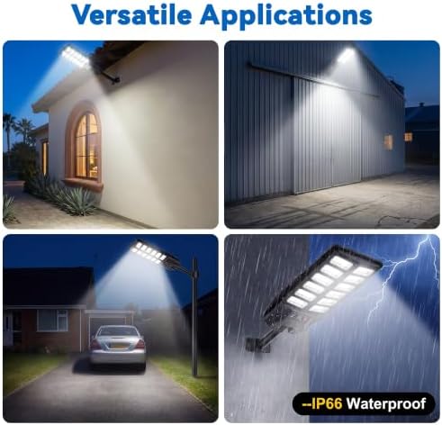 Solar Street Lights Outdoor Waterproof 1 Pack, Dusk to Dawn Outdoor Lights - Image 7