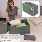 VENO 10 Pack Extra Large Heavy Duty Moving Bags with Wide Opening & Reinforced Handles, Reusable Storage Tote Bags with Strong Zippers for Clothes, College Dorm Essentials & Moving Supplies - Image 6