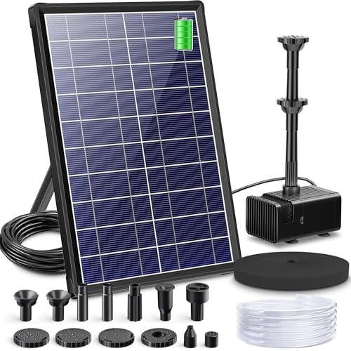 Biling 8W Solar Fountain Pump with 3600mAh Battery Backup for Outdoor Use by biling
