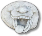 Face Rock Sculpture Laughing Rock Decoration Lawn Ornament Concrete Figure Garden Decor Face with Tongue Out by Unknown