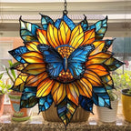 Whimsical Sunflower and Butterfly Acrylic Suncatcher - Image 4