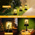 kyoryuger Boston Terrier Gifts for Women/Men Boston Terrier Solar Lanterns Mom Birthday Dog Lovers Lantern Pet Loss Dog Memorial Lights Solar Garden Decor for Yard, Patio,Backyard,Porch Torches Light - Image 3