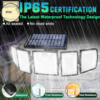 MDCMDCM Solar Lights Outdoor Waterproof Motion Sensor - 416 LEDs 3000 Lumens Super Bright 3 Brightness 3 Modes 360° Illumination 32ft Solar Flood Security Light for Outside (2, 13.7x4.3x5inch) - Image 6