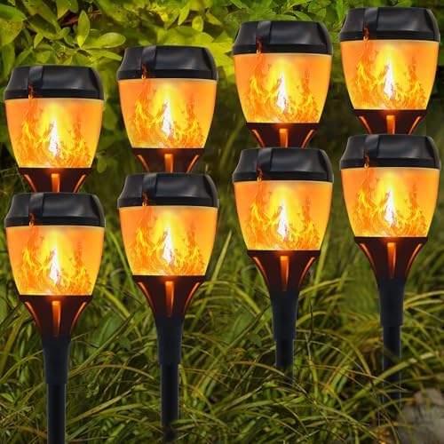 Swingers Solar Lights Outdoor, LED Solar Torch Lights with Flickering Flame by Swingers