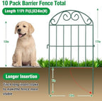 ADAVIN Collapsible Garden Fencing 24 inch high, 10 Panels Animal Barrier - Image 2