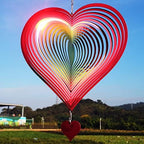 DJUAN Heart Wind Spinners for Yard and Garden, Gifts for Women, Grandma, Mom, Daughter, Wife, Aunt, Sister, Wind Chimes for Outside, Christmas Decoration - Image 4