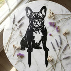 Dog Metal Garden Stake - Weatherproof Dog Silhouette Yard Art, Decorative Outdoor Sign for Lawn & Patio, Heartfelt Gift for Soft French Bulldog Lovers(Jump,14") - Image 4