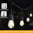 Mlambert 3 Colors 48FT LED Solar String Lights with Remote, 3 Modes, Black - Image 5