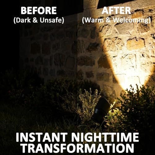12V LED Outdoor Landscape Spotlights Black 2 Pack - Image 3