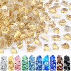 GasSaf 1/2 Inch Gold Fire Glass Reflective Tempered Fireglass, 10 lb by GasSaf