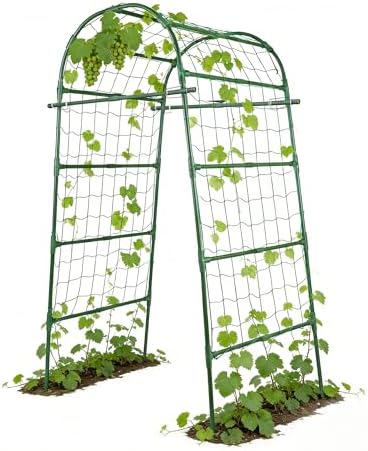 Garden Arch Trellis for Climbing Plants Outdoor, 7 Ft Tall Cucumber Trellis by Unknown