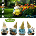 Solar Garden Gnome Statue, Outdoor Lights Decoration Gift for Women Mom Dad - Image 4