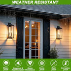 Extra Large 24 Inch Outdoor Wall Lights, Dusk to Dawn Sensor, Black, 2-Pack - Image 5