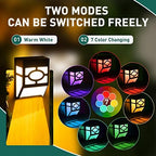 Solpex Solar Deck Lights,Solar Fence Lights, 2 Modes Christmas Decoration Lights,Unique Pattern, Waterproof Automatic Outside, Deck, Patio, Stairs, Yard, Steps, Path & Driveway (RGB & Black 8-Pack) - Image 2