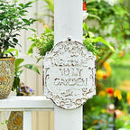 Sungmor Rustic Cast Iron "Welcome To My Garden" Sign Outdoor Hanging Plaque - Image 3