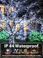 Extendable 108FT 300 LED Christmas String Lights Indoor Outdoor Cool White - Image 4