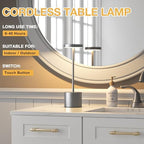 Kakanuo Grey Rechargeable Cordless Lamp - Touch Control, 3 Color Temperature, Wireless Battery Operated Lamps, Stepless Dimmable, Set of 2 - Image 5