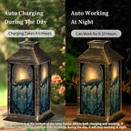 Solar Lantern Surreal Ocean Whale Stained Outdoor Waterproof Garden Hanging Lantern Solar Powered Lighting Outside Solar Light for Patio Yard Camping, Gifts for Women Mom - Image 4