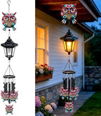 Owl Wind Chimes for Outside, Colorful Wind Chimes,Gifts for Women Mom by YJFWAL