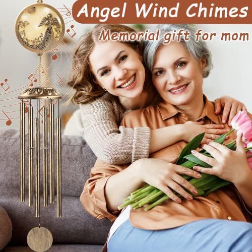 Wind Chimes, Solar Angel Wind Chimes Deep Tone, Memorial Gift for Mom/Grandma/Women, Windchimes Outdoor Clearance, Mother Garden/Patio/Yard Decor - Image 2
