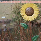 72" H Metal Sunflower Glass Bottle Tree Stake,Wine Bottle Tree,Yard Decor - Image 5