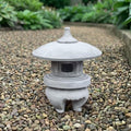 OLOMA Stone Yukimi Japanese Lantern Outdoor Sculpture Concrete Pagoda Garden Statue Asian Ornament Zen Garden Figurine Patio Porch Lawn Shrine Accent by OLOMA